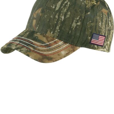 Americana Contrast Stitch Camouflage Cap Thumbnail
