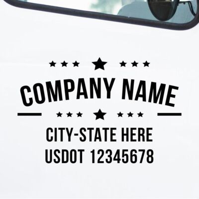 Truck Decal Lettering - Solid Vinyl (Set of 2) Thumbnail